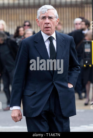 Jack Straw in Westminster, London, 24, 3, 2014. Stockfoto