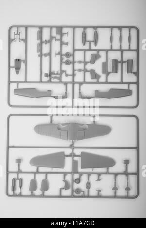 Airfix Messerschmitt Bf-109 F 2/4 Plastik Bausatz Stockfoto