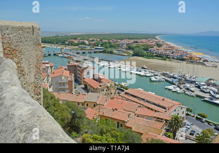 Castiglione della Pescaia, an der Küste der Toskana, Italien Stockfoto