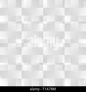 Graustufen abstrakte quadratisches Muster. Nahtlos wiederholbare Vektor Textur. Stockfoto