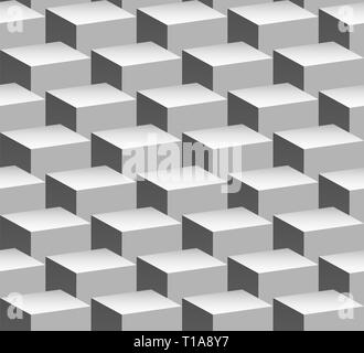 Nahtlos wiederholbaren Muster mit überlappenden Cubes Stockfoto