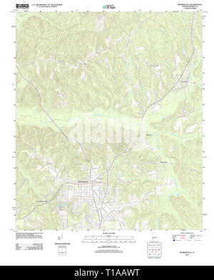 USGS TOPO Karte Alabama AL Monroeville 20110916 TM Stockfoto