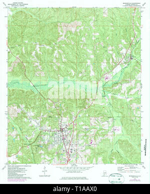 USGS TOPO Karte Alabama AL Monroeville 304578 1972 24000 Stockfoto