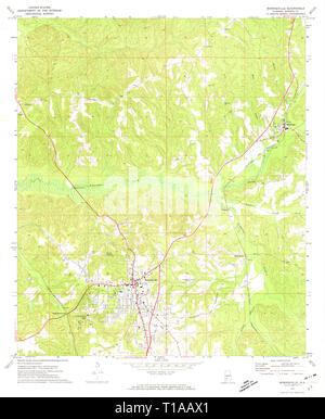 USGS TOPO Karte Alabama AL Monroeville 304579 1972 24000 Stockfoto