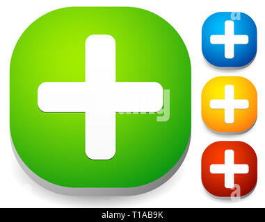 Weißes Kreuz Symbole, Eps 10 Vector Illustration Stockfoto