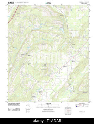 USGS TOPO Karte Alabama AL Odenville 20111206 TM Stockfoto