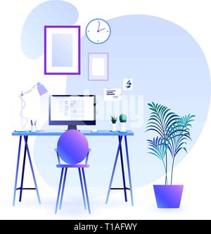 Arbeitsplatz vector Hintergrund. Trends Abbildung Stock Vektor