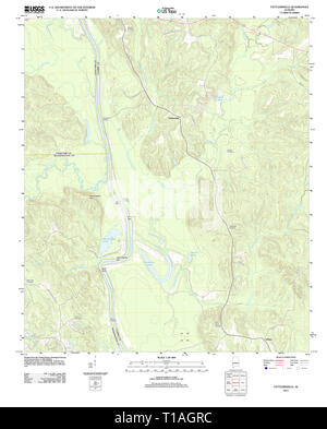 USGS TOPO Karte Alabama AL Tattlersville 20111206 TM Stockfoto