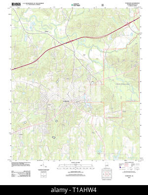 USGS TOPO Karte Alabama AL Tuskegee 20110923 TM Stockfoto