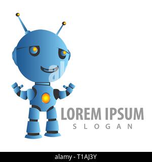 Technik Roboter im 3D-Stil Konzept Design. Symbol grafische Vorlage element Stock Vektor
