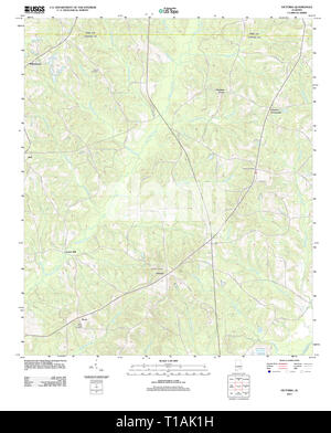 USGS TOPO Map Alabama AL Victoria 20110912 TM Stockfoto