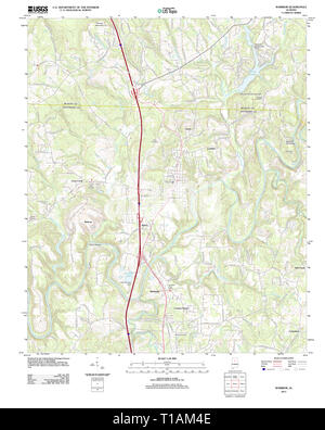 USGS TOPO Karte Alabama AL Krieger 20111206 TM Stockfoto