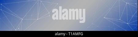 Tech Präsentation layout Vorlage, abstrakte polygonalen Hintergrund Viele vektor Linien und Kreis Punkte verbunden sind, große Banner oder Header Konzept Stock Vektor