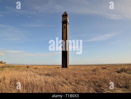 Rampside, Cumbria GROSSBRITANNIEN. 25. März 2019. UK Wetter. Frühling Sonnenschein und blauer Himmel von Rampside führenden Licht auf die Cumbrian Küste. Kredit Greenburn/Alamy Leben Nachrichten. Stockfoto