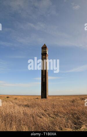 Rampside, Cumbria GROSSBRITANNIEN. 25. März 2019. UK Wetter. Frühling Sonnenschein und blauer Himmel von Rampside führenden Licht auf die Cumbrian Küste. Kredit Greenburn/Alamy Leben Nachrichten. Stockfoto