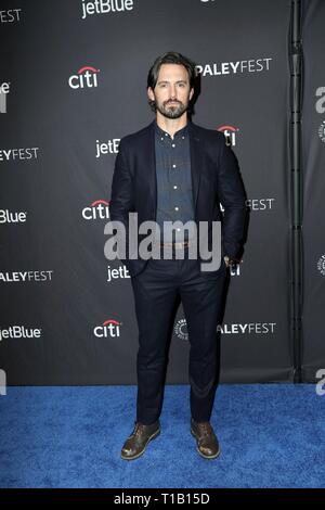 Los Angeles, CA, USA. 24 Mär, 2019. Milo Ventimiglia in der Ankunftshalle für PaleyFest LA2019 NBC Dies ist uns, der Dolby Theatre am Hollywood und Highland Center, Los Angeles, CA 24. März 2019. Credit: Priscilla Grant/Everett Collection/Alamy leben Nachrichten Stockfoto