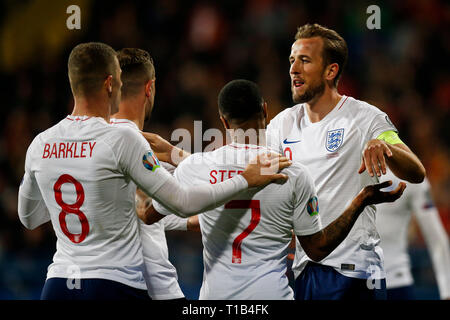 Podgorica, Montenegro. 25 Mär, 2019. X während der UEFA EURO 2020 Qualifikation Gruppe eine Übereinstimmung zwischen Montenegro und England in Podgorica City Stadium am 25. März 2019 in Podgorica, Montenegro. (Foto von Daniel Chesterton/phcimages.com) Credit: PHC Images/Alamy leben Nachrichten Stockfoto