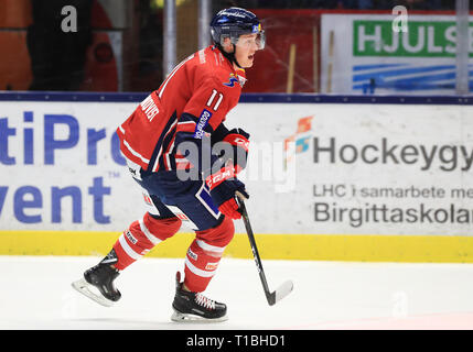 LINKÖPING 20180203 Linköpings nr11 Henrik Törnqvist unter matchen ich SHL mellan Linköpings HC-HV 71 ich Saab Arena. Foto Jeppe Gustafsson Stockfoto