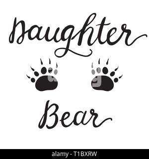 Vektor Grußkarte für Geschenkanhänger Dekor. Tochter tragen Stock Vektor