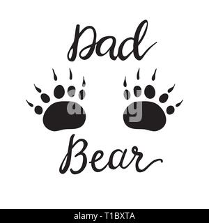 Vektor Grußkarte für Geschenkanhänger Dekor. Papa Bear Stock Vektor