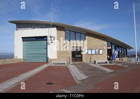 25. März 2019 Rettungsboot Station Morecambe Bay Stockfoto