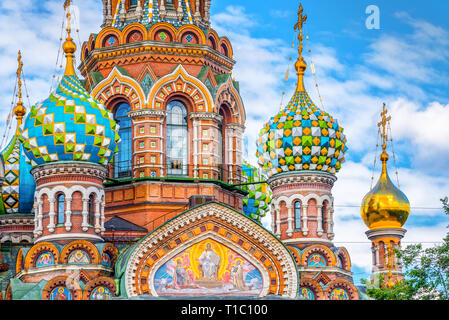 Kirche des Retters auf Blut, St. Petersburg Russland Stockfoto