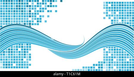 Zusammenfassung Hintergrund von Plätzen und Wellen Stock Vektor