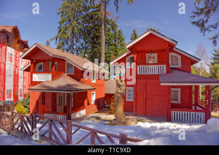 Alpin Hotel Chalets in Borovets Ski Station in der Nähe von Samokov, Bulgarien. Stockfoto