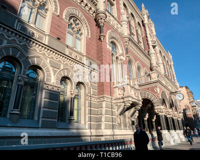 Kiew, Ukraine - MÄRZ 13, 2019: Hauptgebäude der Nationalbank der Ukraine in Kiew Stockfoto