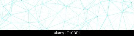 Technische breite Fahne Hintergrund, Grafik dot Linien banner Konzept, Dreieck formen Vektor kreative Grafik weißer Hintergrund Stock Vektor