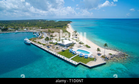 Luftaufnahme, Cape Eleuthera, Bahamas, Atlantik, Karibik Stockfoto