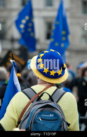 London England UK vom 23. März 2019. Die Völker Stimmen anti Brexit Marsch durch die Innenstadt von London Hunderttausende Anhänger einer Völker Stimmen, eine se Stockfoto