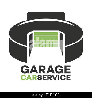 Garage und Schraubenschlüssel logo Stockfoto