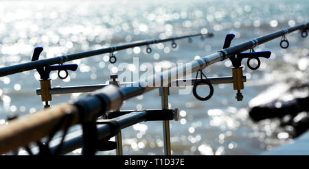 Stangen ganz nah am Plattensee. Ungarn Stockfoto