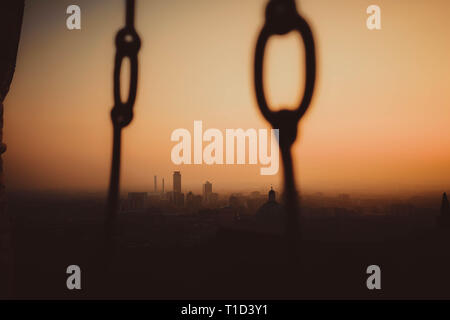 Fantastische Aussicht von Brescia Castle Stockfoto
