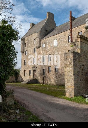 Midhope schloss, Abercorn, Hopetoun Immobilien, South Queensferry. Die Burg ist Fictionally als 'Lallybroch', der in der Outlander tv-Serie bekannt. Stockfoto