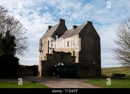 Midhope schloss, Abercorn, Hopetoun Immobilien, South Queensferry. Die Burg ist Fictionally als 'Lallybroch', der in der Outlander tv-Serie bekannt. Stockfoto