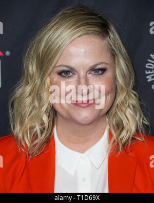 HOLLYWOOD, Los Angeles, CA, USA - 21. März: Schauspielerin Amy Poehler kommt an der 2019 PaleyFest LA-NBC's "Parks und Erholung "10. Jahrestag der Wiedervereinigung gehalten an der Dolby Theatre am 21. März 2019 in Hollywood, Los Angeles, Kalifornien, Vereinigte Staaten. (Foto von Xavier Collin/Image Press Agency) Stockfoto