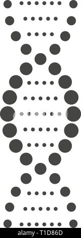 Vector schwarz DNA-Helix Symbol auf weißem Hintergrund. Stock Vektor