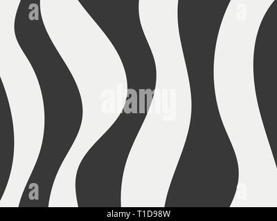 Zebramuster. Schwarze Streifen auf weißem Hintergrund. Die Haut des Tieres. Vector Illustration Stock Vektor