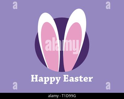 Frohe Ostern. Ostern Rabbit Ears. Urlaub Karte. Vector Illustration Stock Vektor