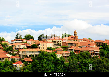 Blick auf kleine antike Stadt Sighnaghi (signagi) in Georgien, Europa Stockfoto