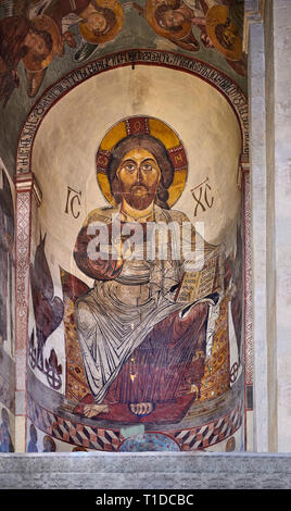 Fotos & Bilder des Inneren Apsis Fresko Christus Pantokrator. Die östliche Orthodoxe georgischen Svetitskhoveli Dom (Kathedrale der L Stockfoto