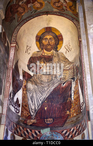 Fotos & Bilder des Inneren Apsis Fresko Christus Pantokrator. Die östliche Orthodoxe georgischen Svetitskhoveli Dom (Kathedrale der L Stockfoto