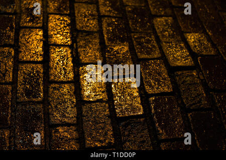 Die yellow brick road Folgen. Auf einem Rat Immobilien in South East London, wird bald wegen der Gentrifizierung geklopft werden. Stockfoto