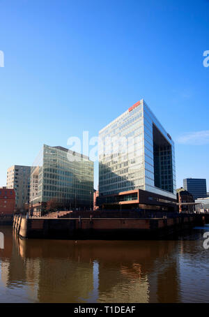 Spiegel Verlag, HafenCity, Ericusspitze, Hamburg, Deutschland, Europa Stockfoto