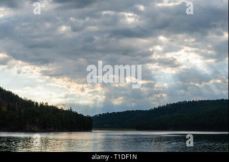 Am frühen Morgen Sicht auf den Sheridan Lake Stockfoto