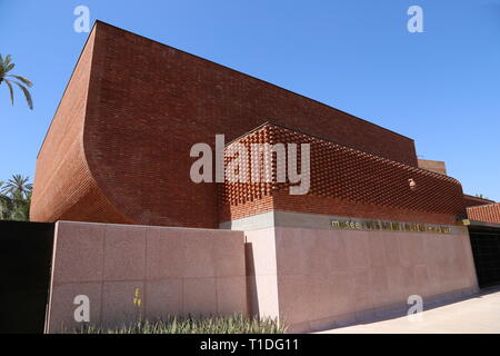 Yves Saint Laurent Museum, Rue Yves Saint Laurent, Gueliz, neue Stadt, Marrakesch, Marrakesh-Safi region, Marokko, Nordafrika Stockfoto