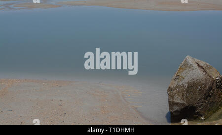 Abstrakte, Jetty Wellenbrecher auf Fernandina Beach, Fort Clinch State Park, Nassau County, Florida, USA Stockfoto