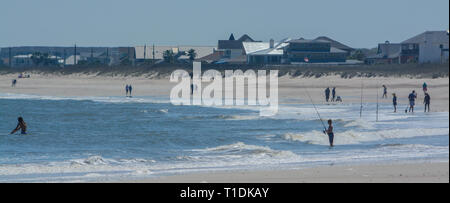 Fernandina Beach auf Cumberland Sound in Fort Clinch State Park, Nassau County, Florida, USA Stockfoto